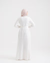 Front Buttoned Linen Dress Off-white C86