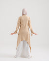 High Low Buttoned Chemise Beige C191