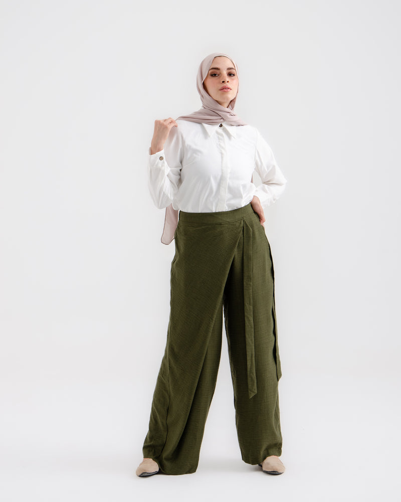 Wrap pants Olive C179