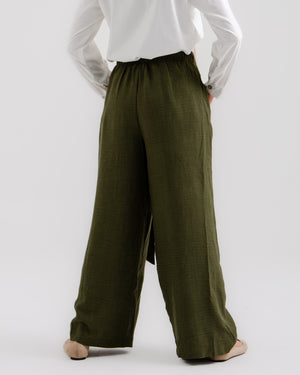 Wrap pants Olive C179