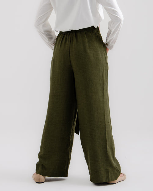 Wrap pants Olive C179