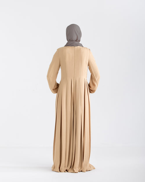 Pleated Jumpsuit Sandy Beige C150