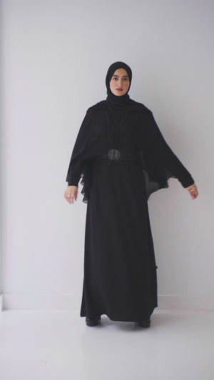 Cape Abaya With Front Belt C73
