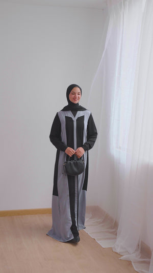 Silk Abaya Grey C251