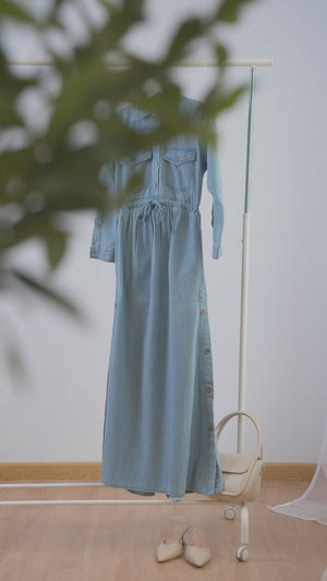 Maxi Denim Dress Blue C800