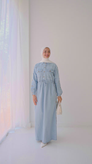Maxi Denim Dress Blue C800
