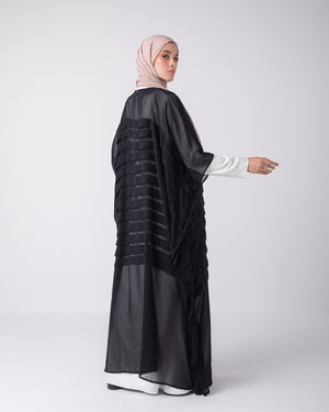 Free Size Pleated Cape Black C185
