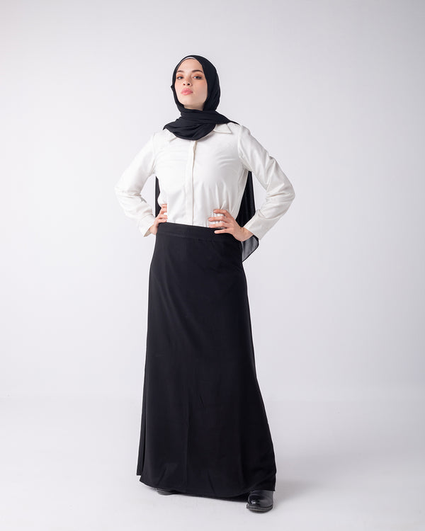 Crepe Basic Skirt Black C1191
