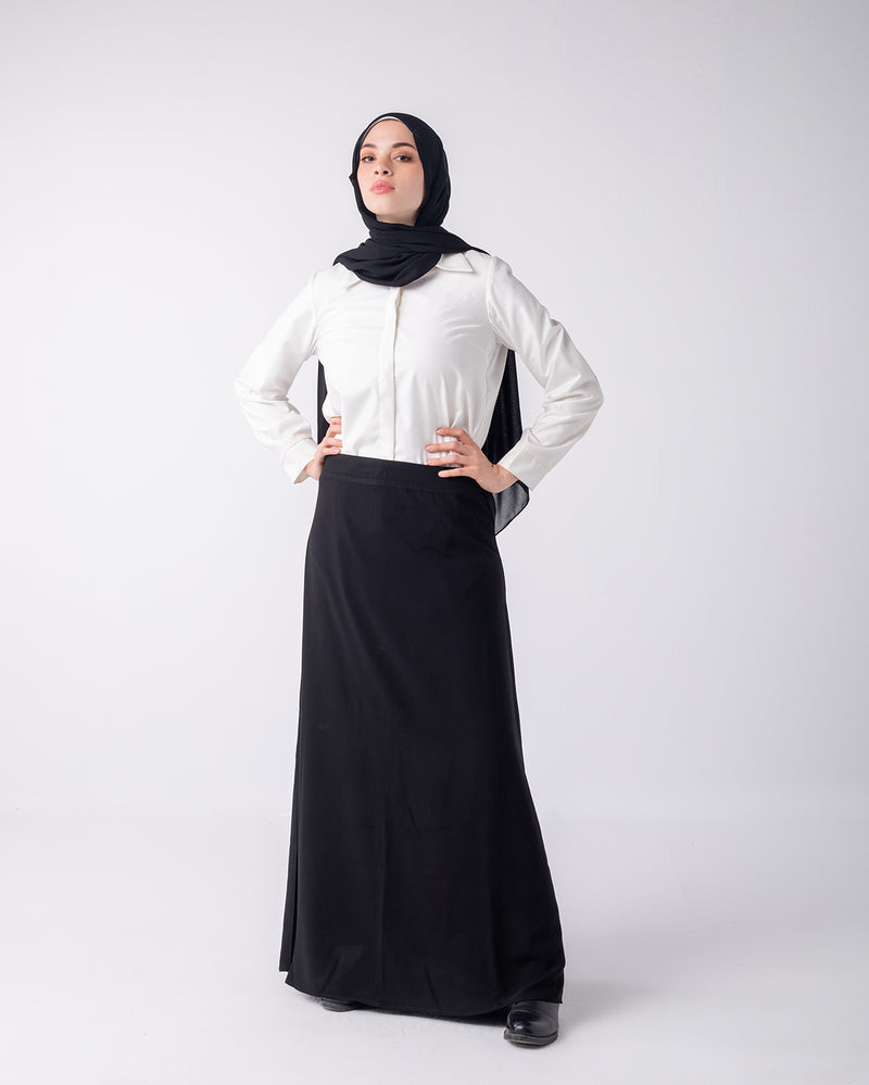 Crepe Basic Skirt Black C1191