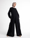 Pleated Jumpsuit Black C150