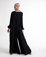 Pleated Jumpsuit Black C150