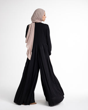 Pleated Jumpsuit Black C150