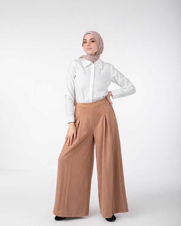 Suede Wide Pants Havana C170