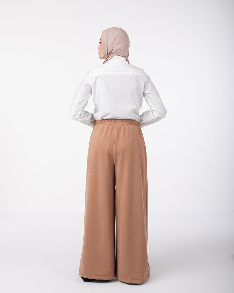 Suede Wide Pants Havana C170
