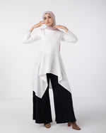 Asymmetric Pullover White C131