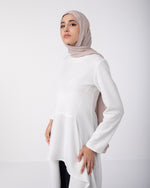 Asymmetric Pullover White C131
