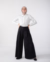 Suede Wide Pants Black C170