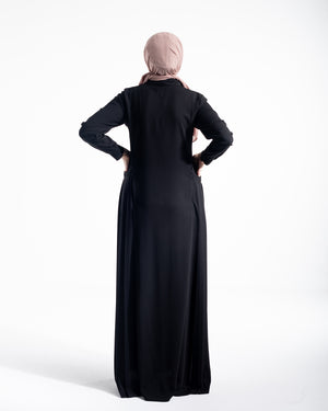 Side Pleated Pocket Abaya C94