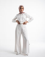 Linen Wide leg pants OffWhite C120
