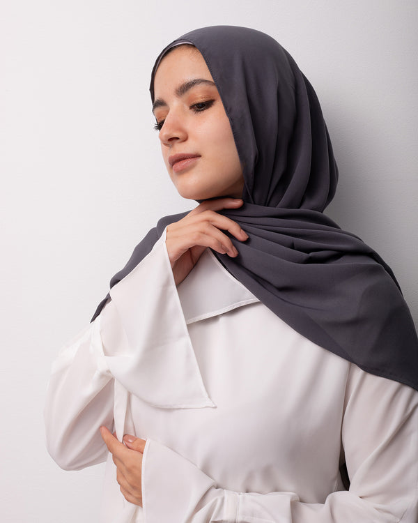 Soft Cotton Chiffon Scarf Shadow