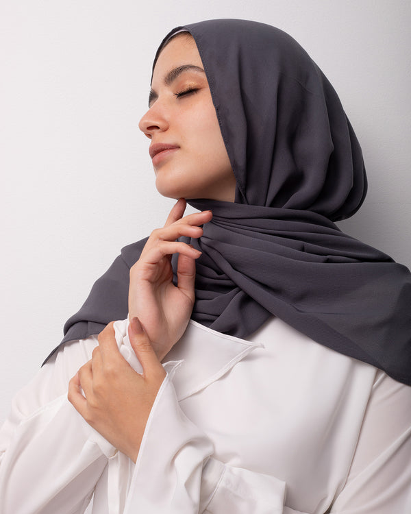 Soft Cotton Chiffon Scarf Shadow
