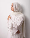 Soft Cotton Chiffon Scarf Off-white
