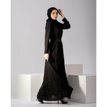 Pleated Silk Abaya C98