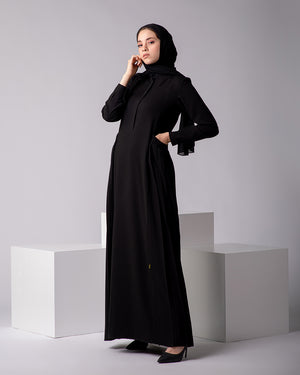 Side Pleated Pocket Abaya C94