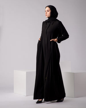 Side Pleated Pocket Abaya C94