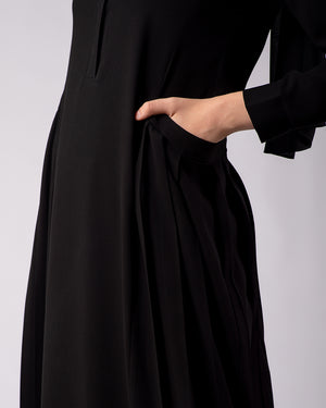 Side Pleated Pocket Abaya C94