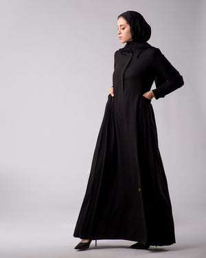 Side Pleated Pocket Abaya C94