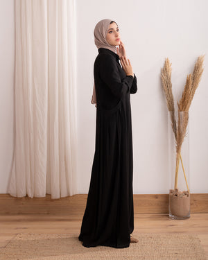 Side Pleated Pocket Abaya C94