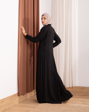 Side Pleated Pocket Abaya C94