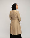 Back Pleated Gabardin Jacket Beige C81