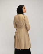Back Pleated Gabardin Jacket Beige C81