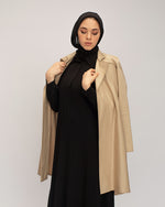 Back Pleated Gabardin Jacket Beige C81