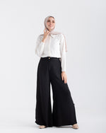 Linen Wide leg pants Black C120