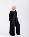 Pleated Jumpsuit Black C150