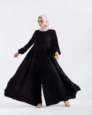Pleated Jumpsuit Black C150