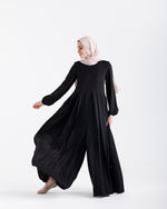Pleated Jumpsuit Black C150